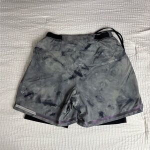 lululemon athletica Gray Tie-Dye Men's Athletic Shorts